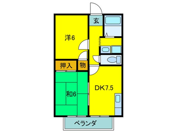 ハイツⅢの物件間取画像